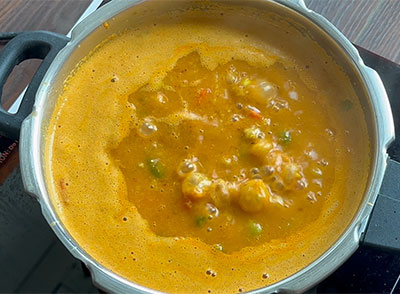 boiling kootu or mixed veg sambar recipe