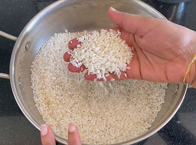 dried rice for majjige kadubu or idli