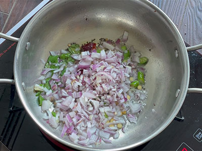 onion for majjige uppittu or buttermilk upma