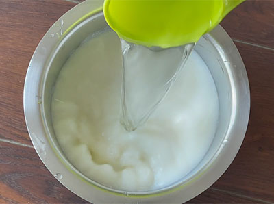 water for majjige uppittu or buttermilk upma