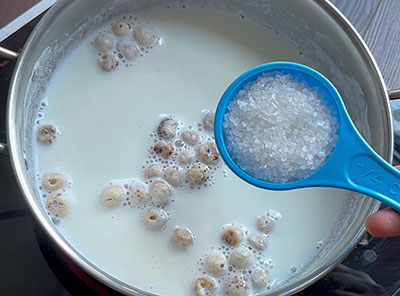 sugar for tavare beeja payasa or makhana kheer
