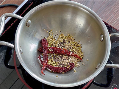 sesame seeds and mustard for marige gojju recipe