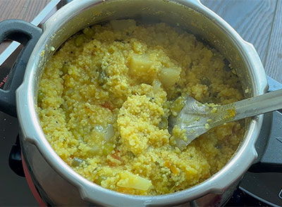 cooked navane khichdi or siridhanya recipes