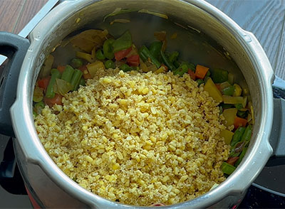 soaked millet and moong dal for navane khichdi or siridhanya recipes