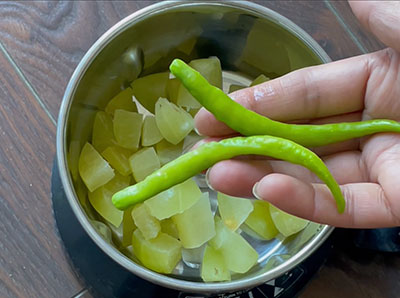 green chili for nellikai tambli or amla tambuli recipe