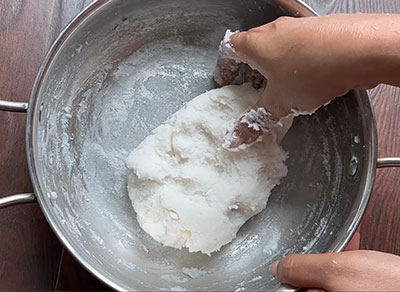 kneading dough for leftover rice ottu shavige recipe