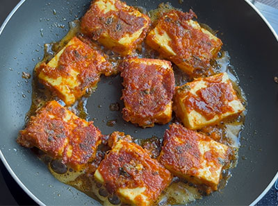 fried paneer cubes for easy evening snacks paneer tawa fry recipe