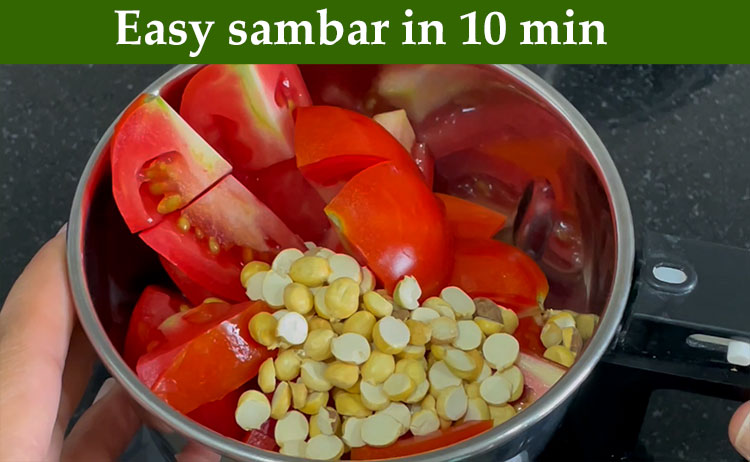 10 minute quick sambar recipe