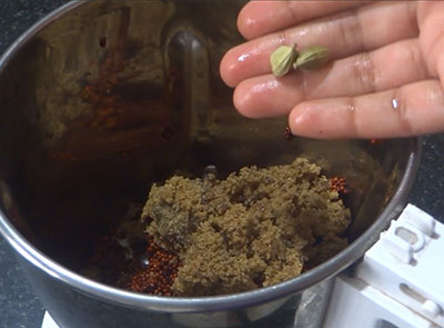 grind sesame seeds and jaggery for ragi milk or halu or milkshake or juice
