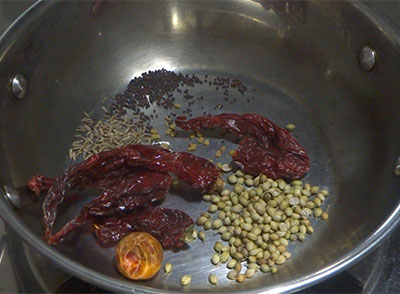 spices for thili saaru or rayara mata or raghavendra mutt rasam