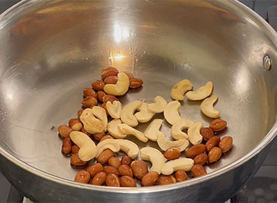 cashews for thuppada avalakki recipe or ghee poha recipes