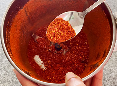 roast spices for tomato thokku or tomato chutney recipe