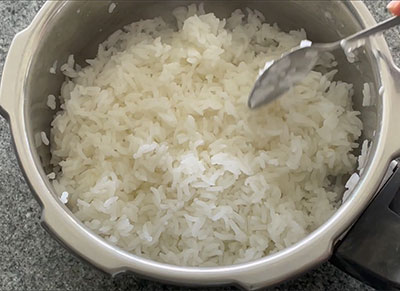 cooked rice for ulundogare or ullandogare recipe