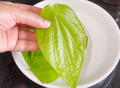 betel leaf for veelyadele saaru or betel leaf rasam
